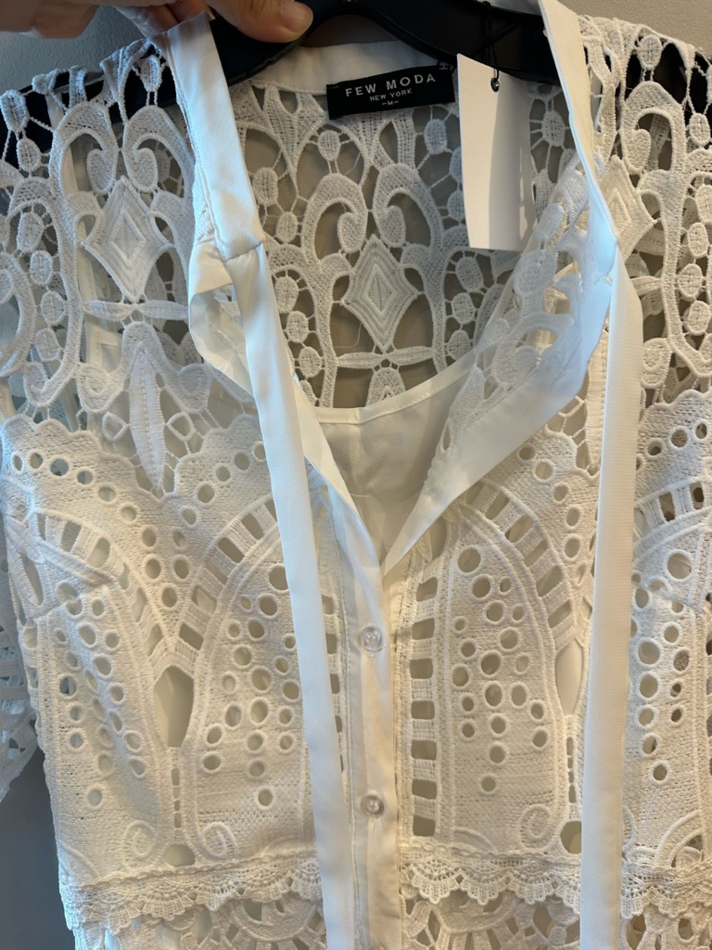 Few Moda White Lace Midi Dress - Picture 4 of 5